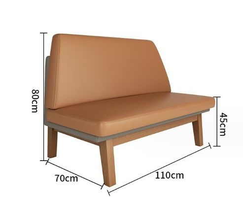Moderno design nórdico cadeira de madeira maciça PU de couro sala de estar sofá cadeiras de madeira estande para uma experiência de sentado confortável