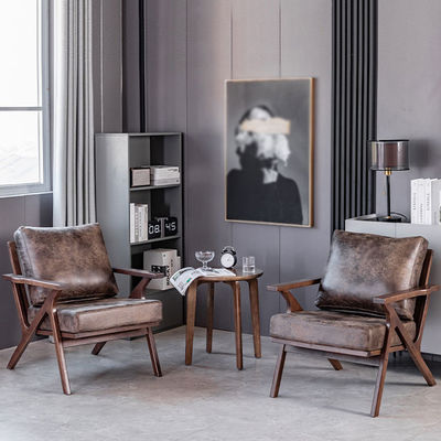 Sala de estar Accent Arm Chair Cadeira de madeira nórdica moderna com lã de cordeiro de veludo Mobiliário de design de hotel em branco/preto/amarelo