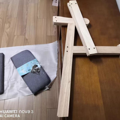 Cadeiras de restaurante de couro PU de madeira maciça moderna para sala de jantar de amostra dentro de móveis domésticos gerais
