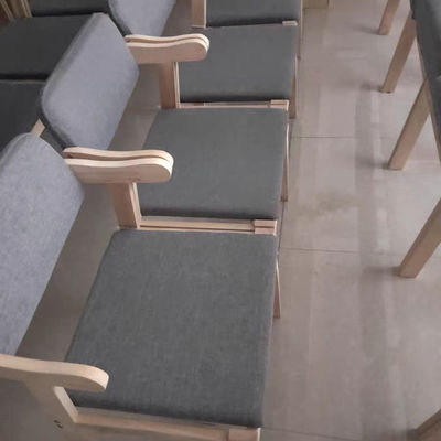 Cadeiras de restaurante de couro PU de madeira maciça moderna para sala de jantar de amostra dentro de móveis domésticos gerais
