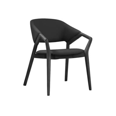 Cadeira de refeição de madeira de cinza sólida dobrável para cadeira de braço de lazer de madeira de luxo moderna no quarto de hotel