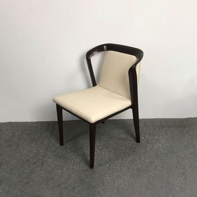 Refeitório cadeira de jantar Quadro de madeira de cinzas sólidas Poltronas de madeira estofadas para luxo moderno