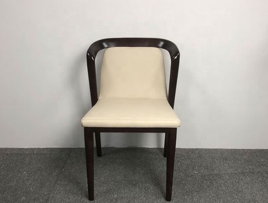 Refeitório cadeira de jantar Quadro de madeira de cinzas sólidas Poltronas de madeira estofadas para luxo moderno