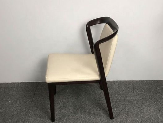 Refeitório cadeira de jantar Quadro de madeira de cinzas sólidas Poltronas de madeira estofadas para luxo moderno