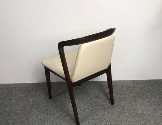 Refeitório cadeira de jantar Quadro de madeira de cinzas sólidas Poltronas de madeira estofadas para luxo moderno