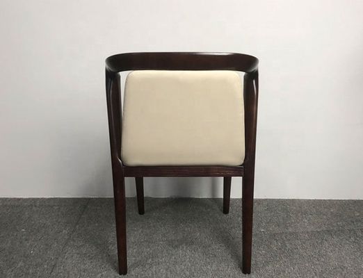 Refeitório cadeira de jantar Quadro de madeira de cinzas sólidas Poltronas de madeira estofadas para luxo moderno