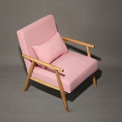 Móveis para casa W66*D77*H87CM Sofá de madeira maciça cadeira de sofá de madeira de design moderno cadeira de assento macio para sala de estar e hotel