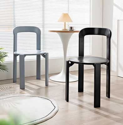 Nordic Hotel Moderno Sala de estar Restaurante Madeira Sólida Cadeiras de Refeição com acabamento de nitrolaque