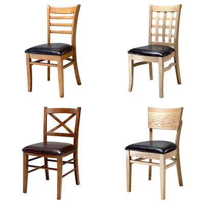Cadeiras de madeira maciça modernas para estilo de design de restaurantes