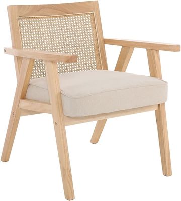 Cadeiras de madeira para sala de estar e hotel Design moderno Assento macio Cadeira de sala de jantar de madeira maciça de rotão