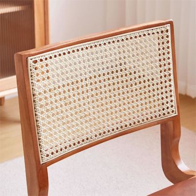 Hotel Restaurante Cadeira de jantar de madeira nórdica com assento de rotão e acabamento nitrolacque