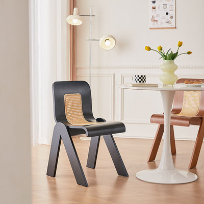 Hotel Restaurante cadeira de jantar de madeira nórdica com acabamento de nitrolacque e moldura de madeira de borracha