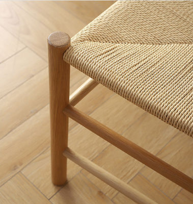 Mobiliário moderno de sala de jantar Cordão tecido de madeira maciça Cadeira de jantar para restaurante