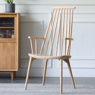 Cadeira de restaurante moderna de madeira maciça para refeições de rotão natural em hotéis e restaurantes de luxo