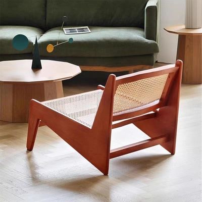 Cadeira de lazer de estilo nórdico para sala de estar Cadeira de salão de madeira