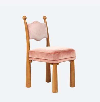 Desenho nórdico francês Moderno Madeira maciça de um assento Lana de cordeiro Sala de jantar Cadeiras de madeira