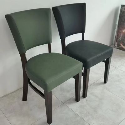 OEM Cadeira de jantar de madeira com pernas de madeira para tecido nórdico PU de couro Banquete Hotel Restaurante Eventos e design ajustável