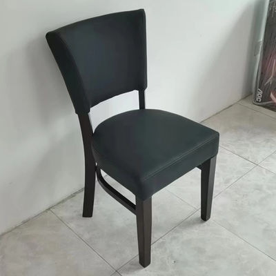 OEM Cadeira de jantar de madeira com pernas de madeira para tecido nórdico PU de couro Banquete Hotel Restaurante Eventos e design ajustável