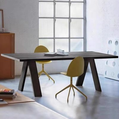 Tabela de jantar de madeira simples para restaurante para casa Tabelas retangulares personalizadas de tamanhos múltiplos