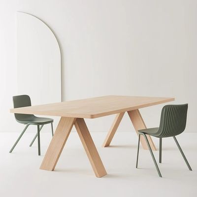 Tabela de jantar de madeira simples para restaurante para casa Tabelas retangulares personalizadas de tamanhos múltiplos