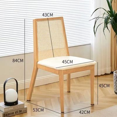 NC/PU Finish de pintura de madeira cadeira de jantar estofada para design nórdico moderno e estilo de madeira maciça