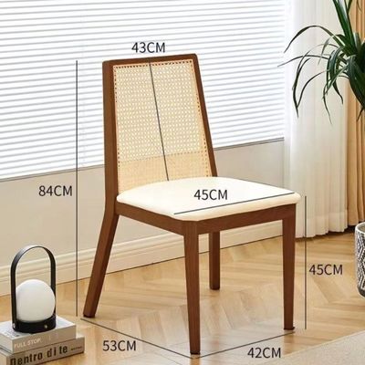 NC/PU Finish de pintura de madeira cadeira de jantar estofada para design nórdico moderno e estilo de madeira maciça