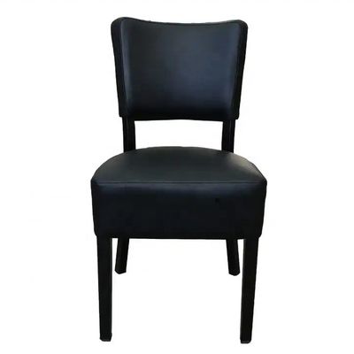 Cadeira de jantar estofada de couro PU de nozes para banquetes de eventos de restaurantes e hotéis