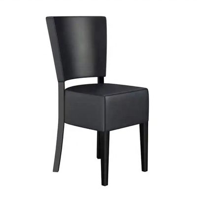 Cadeira de jantar estofada de couro PU de nozes para banquetes de eventos de restaurantes e hotéis