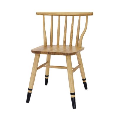 Estilo de Design Moderno Nordic Exquisite Workmanship Windsor Solid Wood Cadeira de Refeição para Mobiliário de Assentos de Restaurante