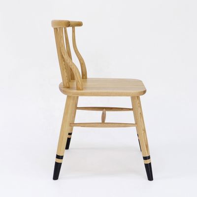 Estilo de Design Moderno Nordic Exquisite Workmanship Windsor Solid Wood Cadeira de Refeição para Mobiliário de Assentos de Restaurante