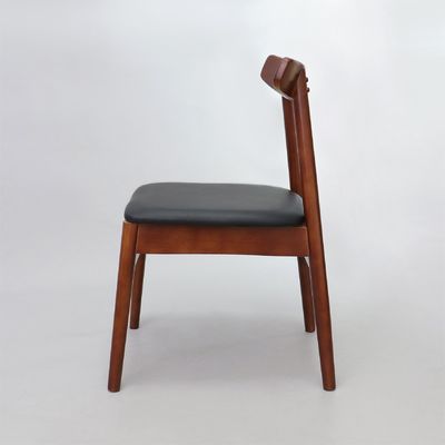 Hotel Restaurante Cadeiras de jantar de madeira maciça com assento estofado e opções personalizáveis