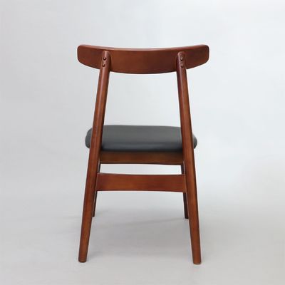 Hotel Restaurante Cadeiras de jantar de madeira maciça com assento estofado e opções personalizáveis