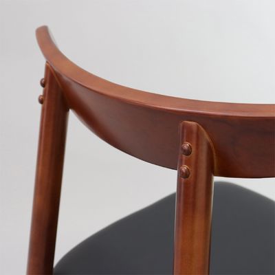 Hotel Restaurante Cadeiras de jantar de madeira maciça com assento estofado e opções personalizáveis