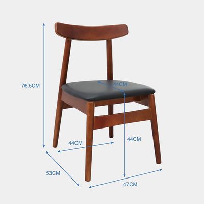 Hotel Restaurante Cadeiras de jantar de madeira maciça com assento estofado e opções personalizáveis