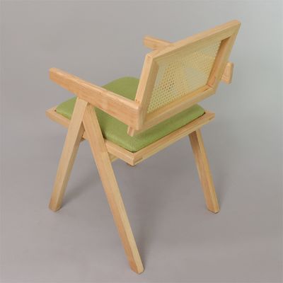 Serviço OEM W46*D47*H91CM Móveis de madeira nórdica Reverso de rotão estofado Cadeiras de mesa de madeira maciça para restaurante de hotel