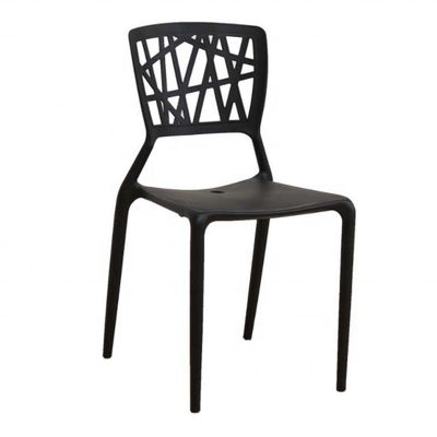 Cadeira de jantar de plástico de design moderno dobrável para mobiliário de café empilhável empilhável