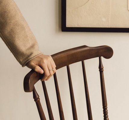 Cadeira de mesa de madeira maciça estilo nórdico de luxo perfeito para sala de jantar