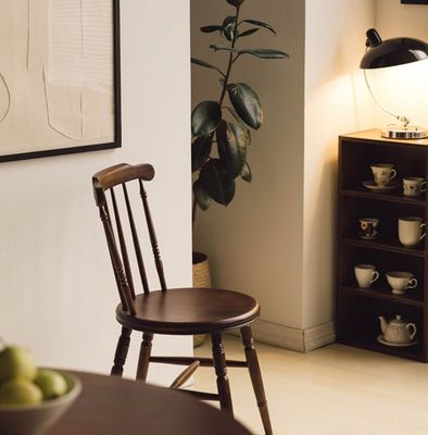 Cadeira de mesa de madeira maciça estilo nórdico de luxo perfeito para sala de jantar