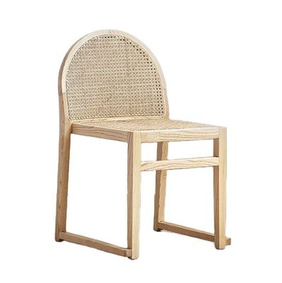 Casa Mobiliário Madeira Sólida Natural Luxo Cadeira de Rattan para Restaurante Moderno