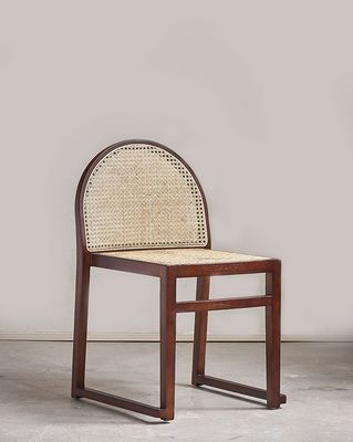 Casa Mobiliário Madeira Sólida Natural Luxo Cadeira de Rattan para Restaurante Moderno