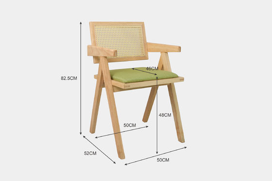 Hotéis Restaurantes Mobiliário Quente Cadeiras de jantar de madeira sólida nórdica com enxaguante de Rattan em alta demanda