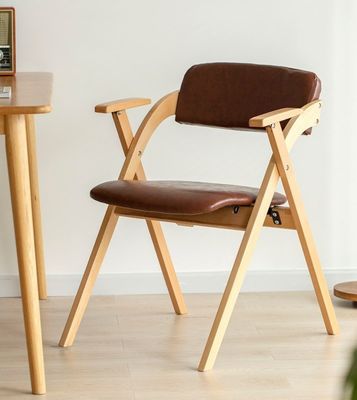 Cadeiras de madeira natural sólida para sala de jantar moderna com moldura de madeira de borracha / madeira de cinza