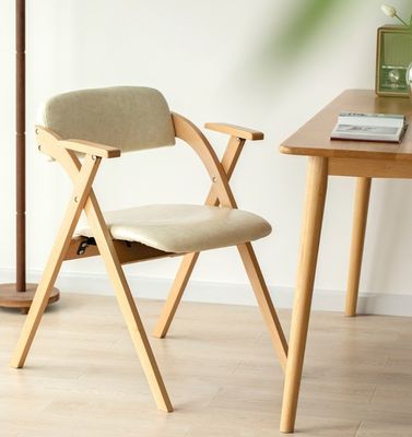 Cadeiras de madeira natural sólida para sala de jantar moderna com moldura de madeira de borracha / madeira de cinza