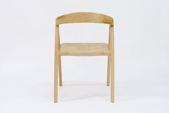 Restaurante Cadeira de jantar de madeira maciça com acabamento de nitrolacque em noz/natural/preto