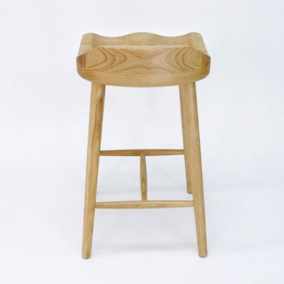 Cadeira de barras de madeira maciça para bar e mobiliário doméstico em estilo nórdico