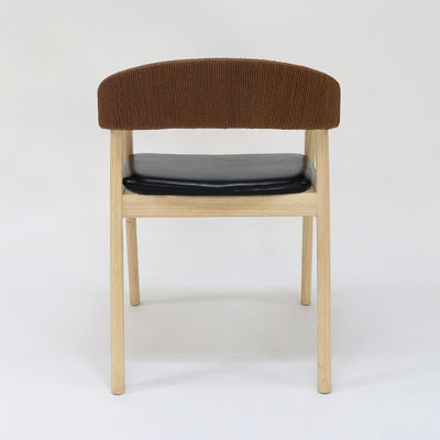 Instalações de lazer Cadeira de jantar de madeira maciça para restaurante Cordão tecido à mão Simplicidade geral Mobiliário doméstico