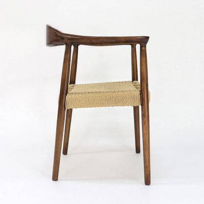 Cadeira de apoio de braço Kennedy personalizada Moderno estilo nórdico Presidente de madeira maciça Cadeira de jantar para restaurante e café