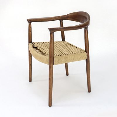 Cadeira de apoio de braço Kennedy personalizada Moderno estilo nórdico Presidente de madeira maciça Cadeira de jantar para restaurante e café