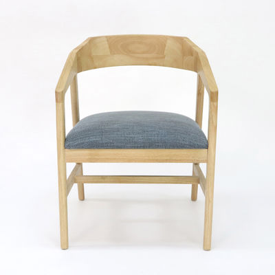 Mobiliário moderno para casa Cadeira de jantar de madeira maciça para restaurante Hotel Quadro Material cinza/madeira de borracha