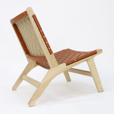 Moderno Design Nordic Luxury Lounge Chair PU Couro de Madeira Sólida Sofá de lazer